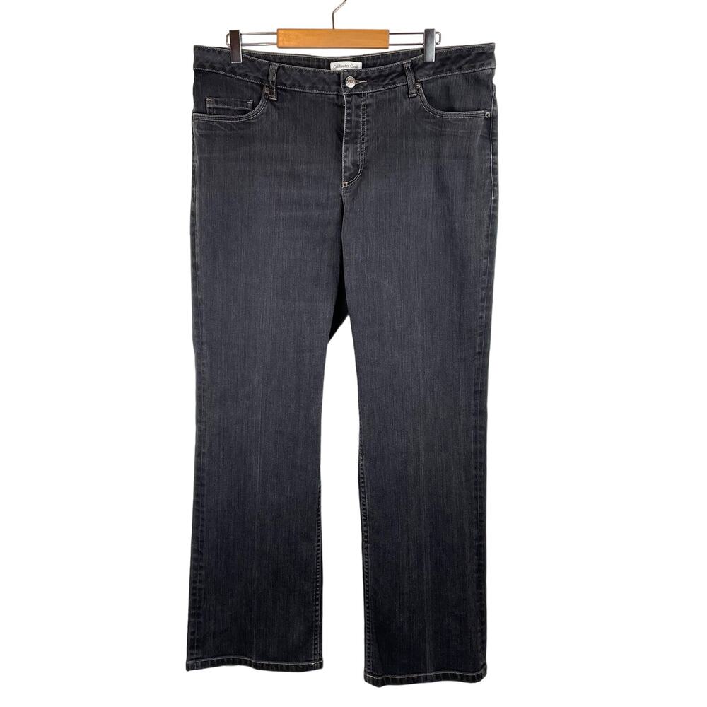 Coldwater Creek Black Wide Leg Jeans Size 18 Minimalist Contemporary